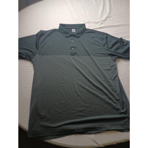 Footjoy FJ Black Color Block Polo Shirt Mens Golf Size XL Short sleeve - Picture 1 of 7